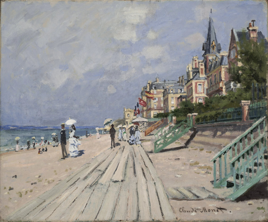 Het strand in Trouville W156 - Claude Monet