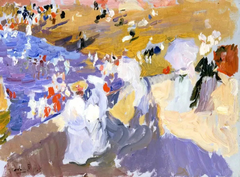 Het Strand, Biarritz (Promenade des Dames) - Joaquín Sorolla