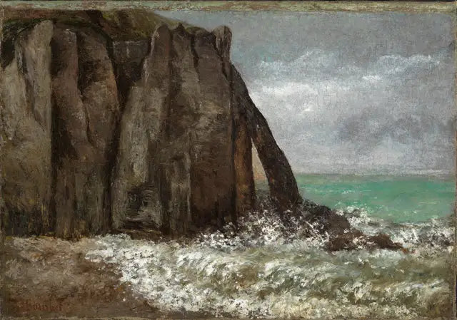 Het strand van Étretat - Gustave Courbet