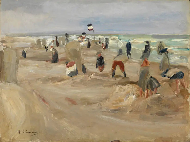 Het strand van Noordwijk - Max Liebermann