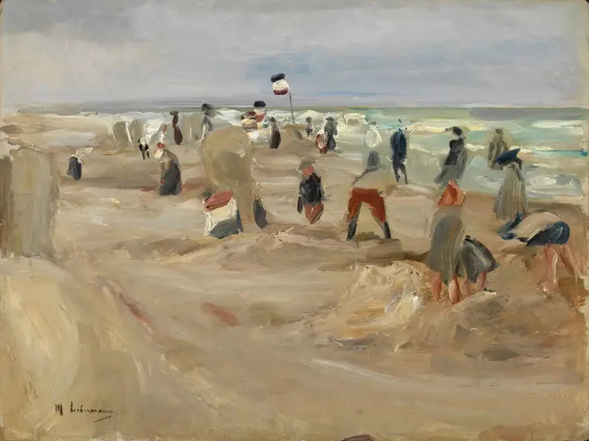 Het strand van Noordwijk - Max Liebermann