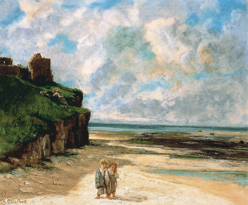 Het strand van Saint-Aubin-sur-Mer - Gustave Courbet