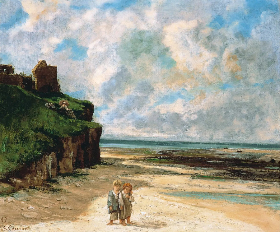 Het strand van Saint-Aubin-sur-Mer - Gustave Courbet
