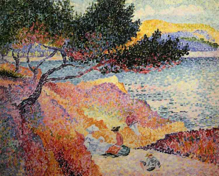 Het Strand van Saint-Clair - Henri-Edmond Cross