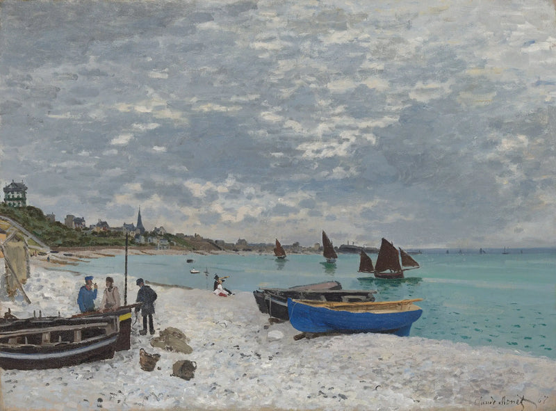 Het Strand van Sainte-Adresse - Claude Monet