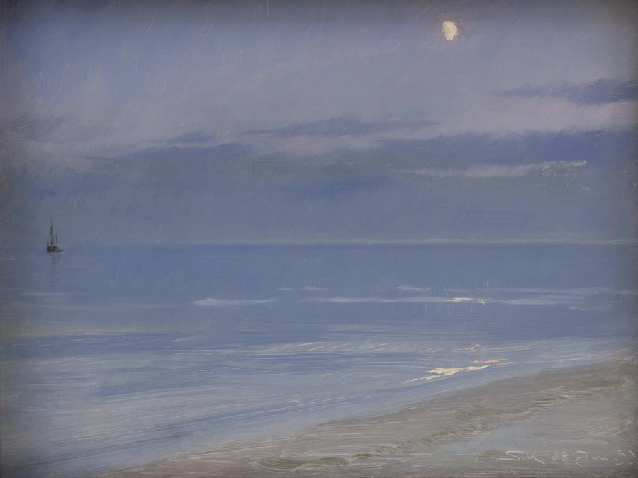Het strand van Skagen bij maanlicht - Peder Severin Krøyer
