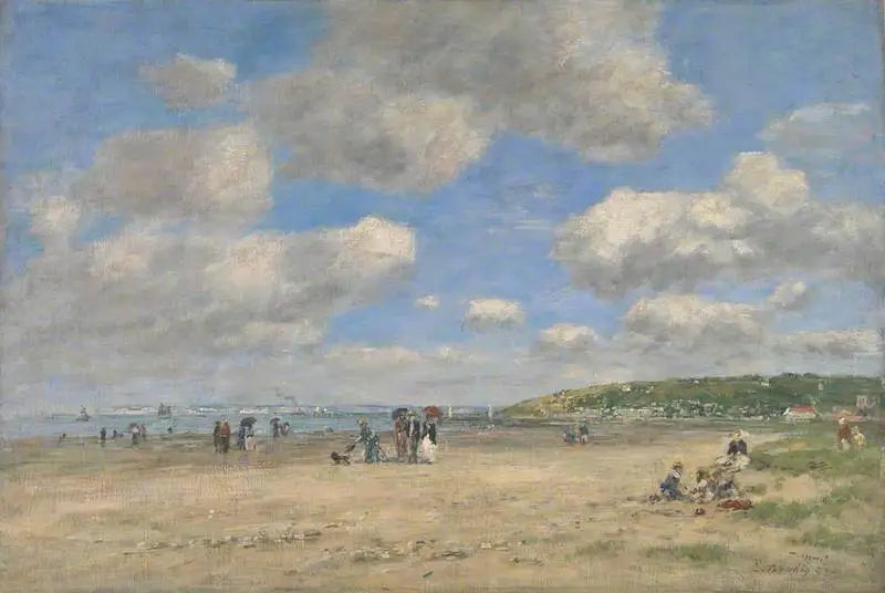 Het strand van Tourgéville-les-Sablons - Eugène Boudin