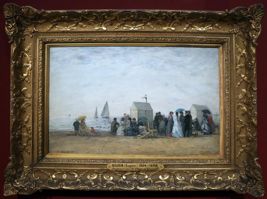 Het Strand van Trouville - Eugène Boudin