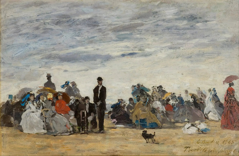 Het Strand van Trouville - Eugène Boudin
