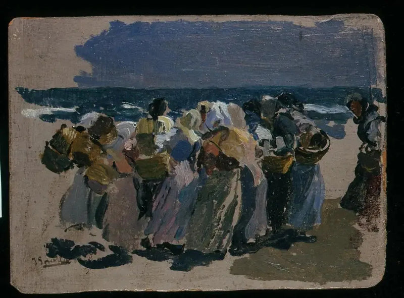 Het Strand, Valencia (Vissers) - Joaquín Sorolla