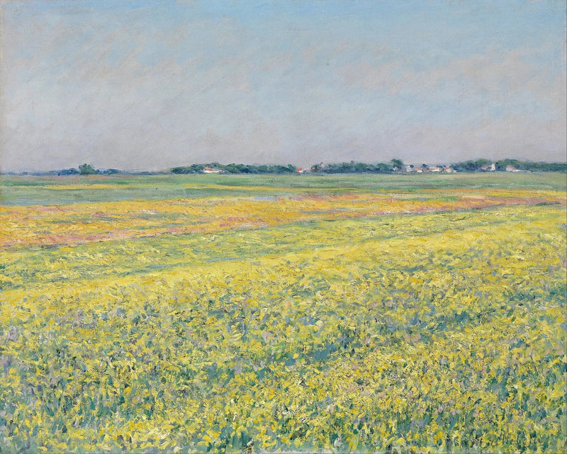 De vlakte van Gennevilliers, gele velden - Gustave Caillebotte