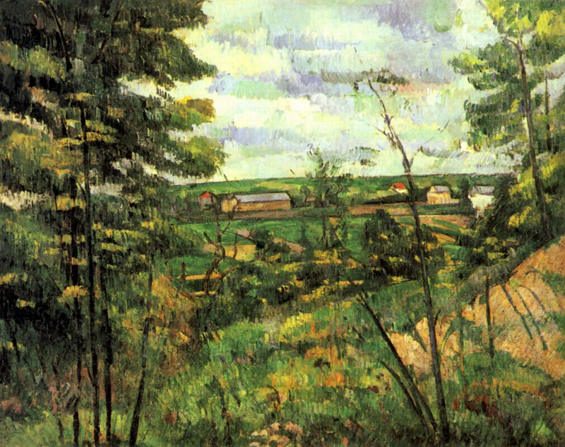 De vlakte van Saint-Ouen-l'Aumône gezien vanaf de steengroeven van Chou - Paul Cézanne