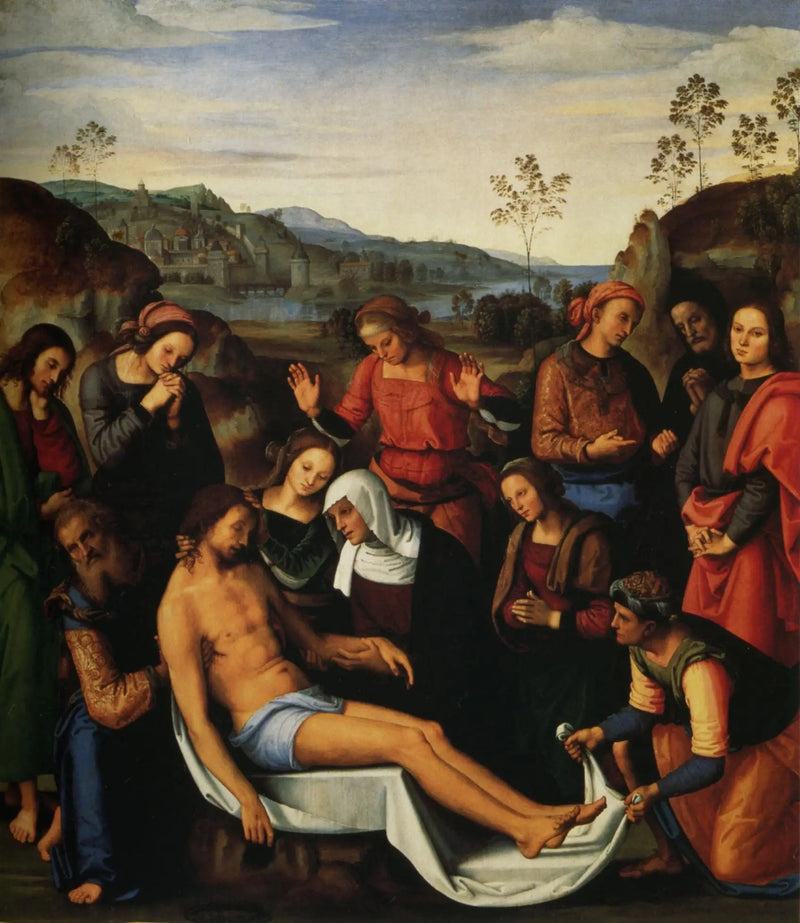 De klacht over de gestorven Christus - Pietro Perugino