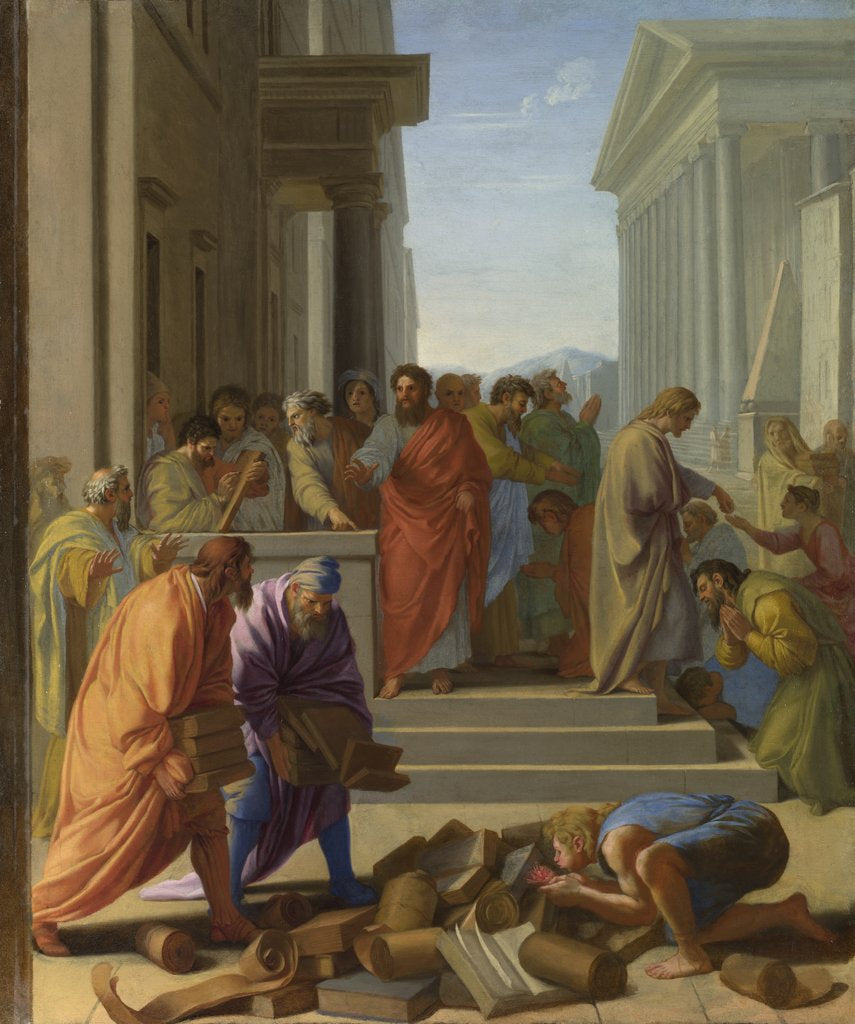 De Prediking van Sint Paulus te Efeze - Eustache Le Sueur