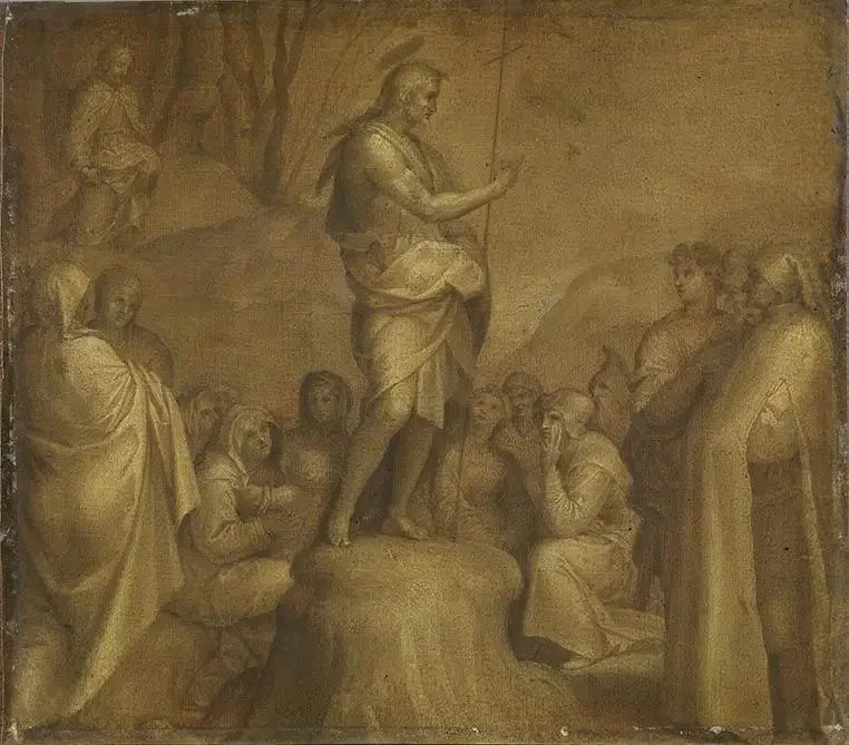 De prediking van Johannes de Doper - Andrea del Sarto