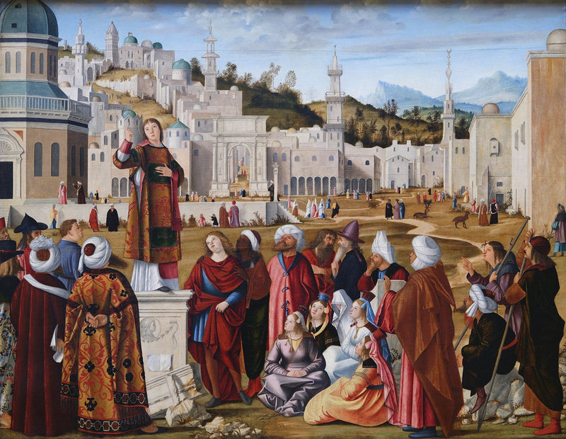 De Prediking van Sint-Stefanus - Vittore Carpaccio