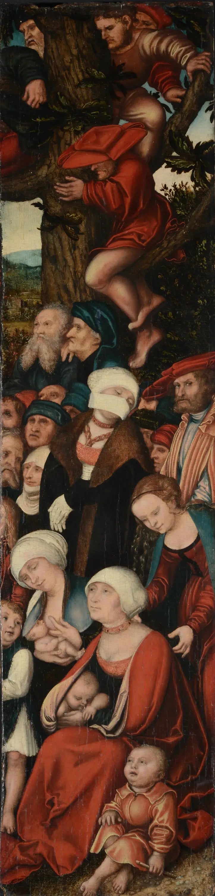 De prediking van Johannes de Doper - Lucas Cranach de Oudere