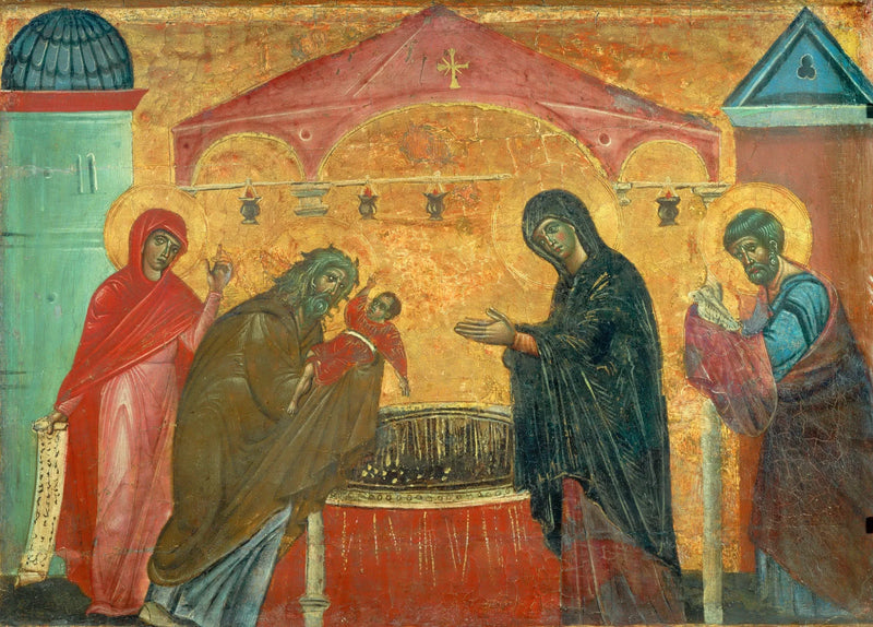 De Presentatie in de Tempel - Guido da Siena
