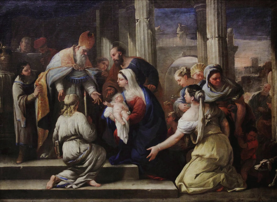 De presentatie in de tempel - Luca Giordano