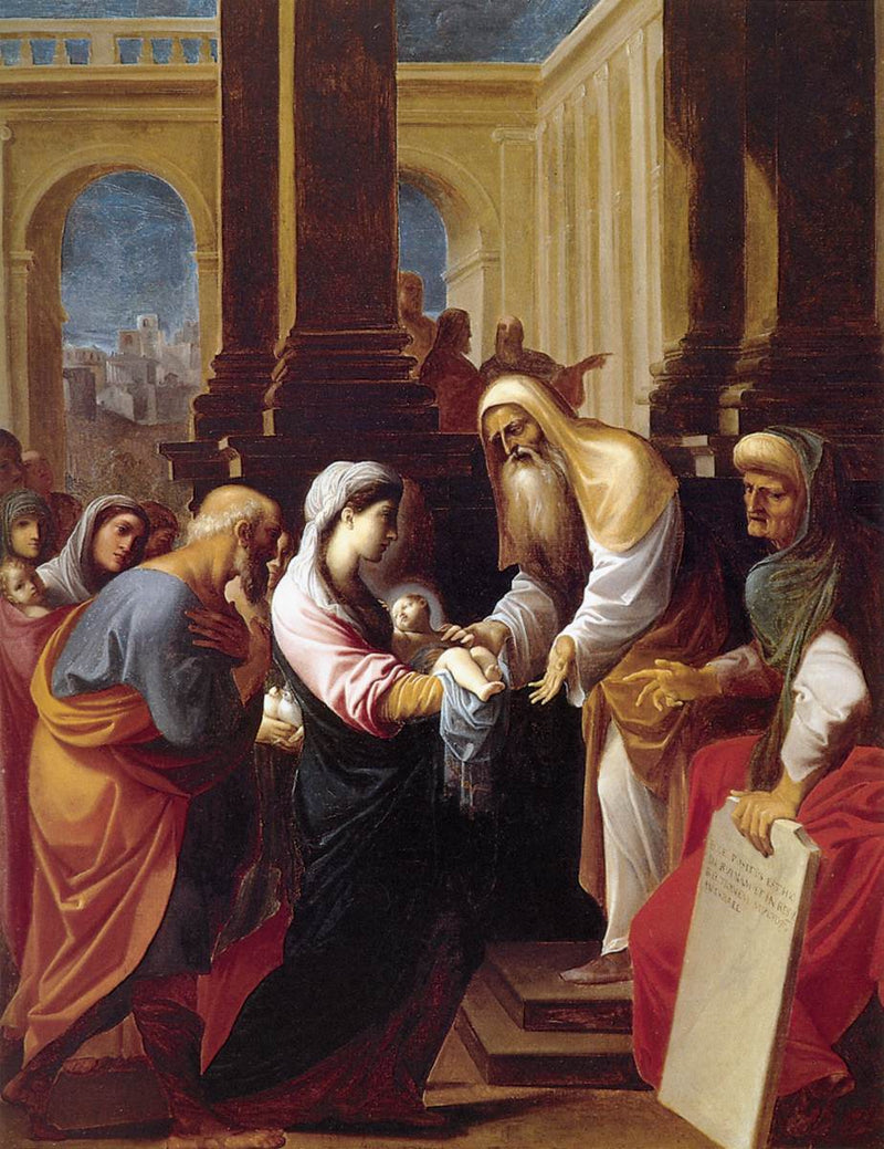 De Presentatie van het Kind Jezus in de Tempel - Ludovico Carracci