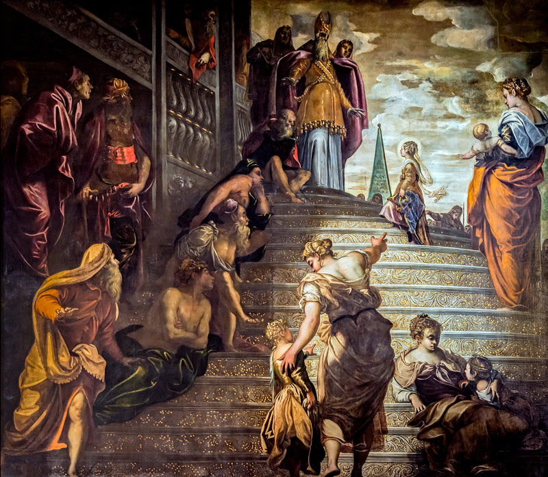 De Presentatie van de Maagd in de Tempel - Jacopo Tintoretto
