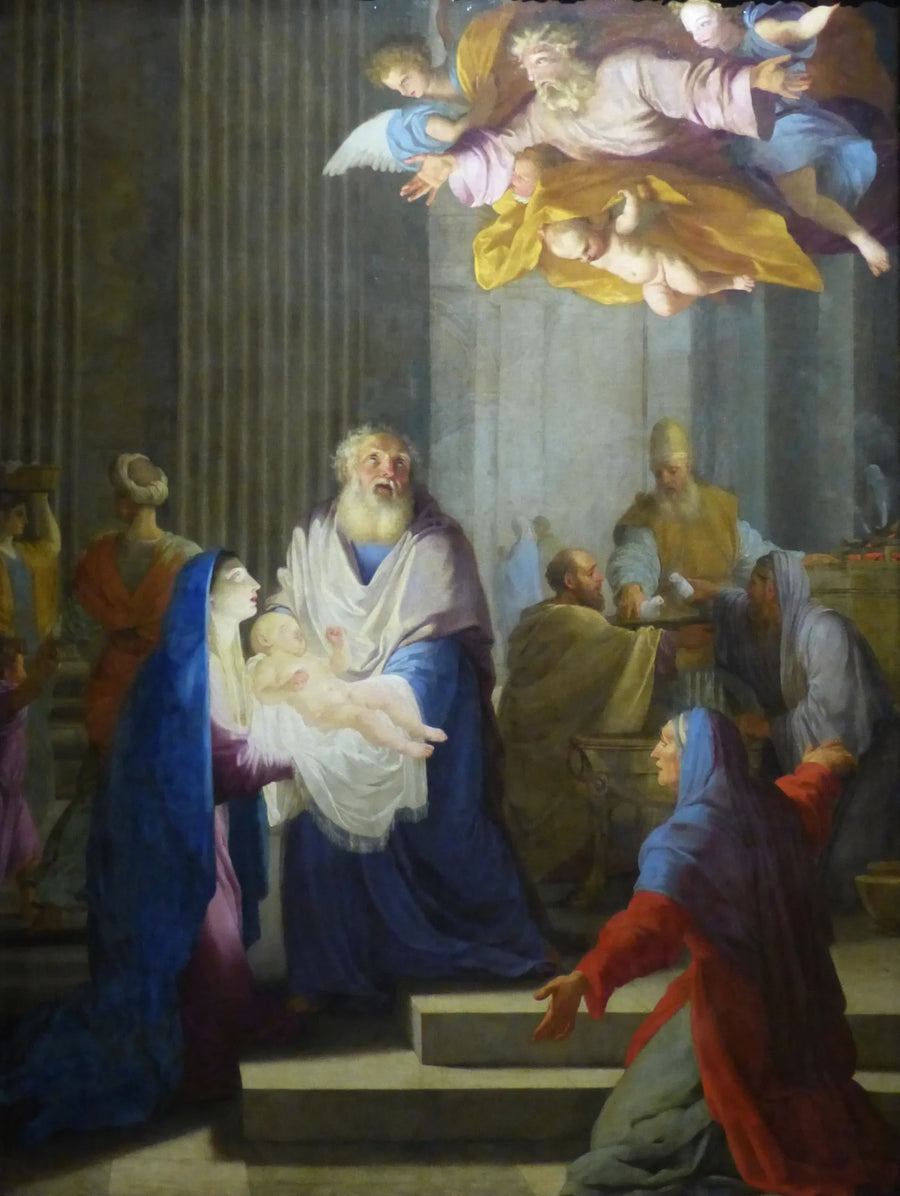 De presentatrice in de tempel - Eustache Le Sueur