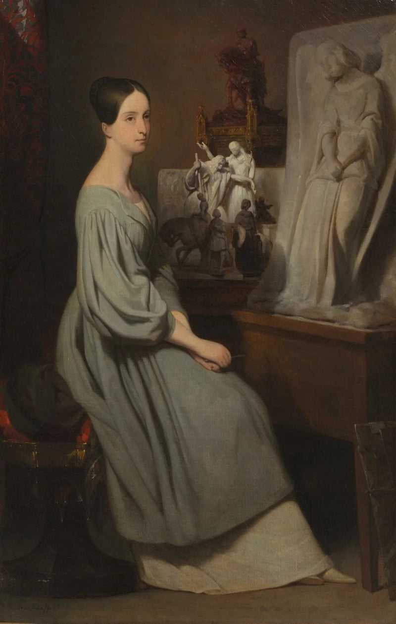 Prinses Marie d'Orléans in haar atelier - Ary Scheffer