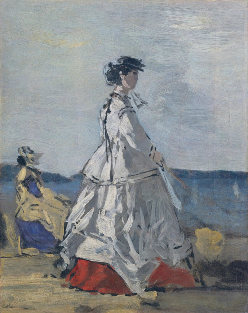 De prinses Pauline van Metternich op het strand - Eugène Boudin