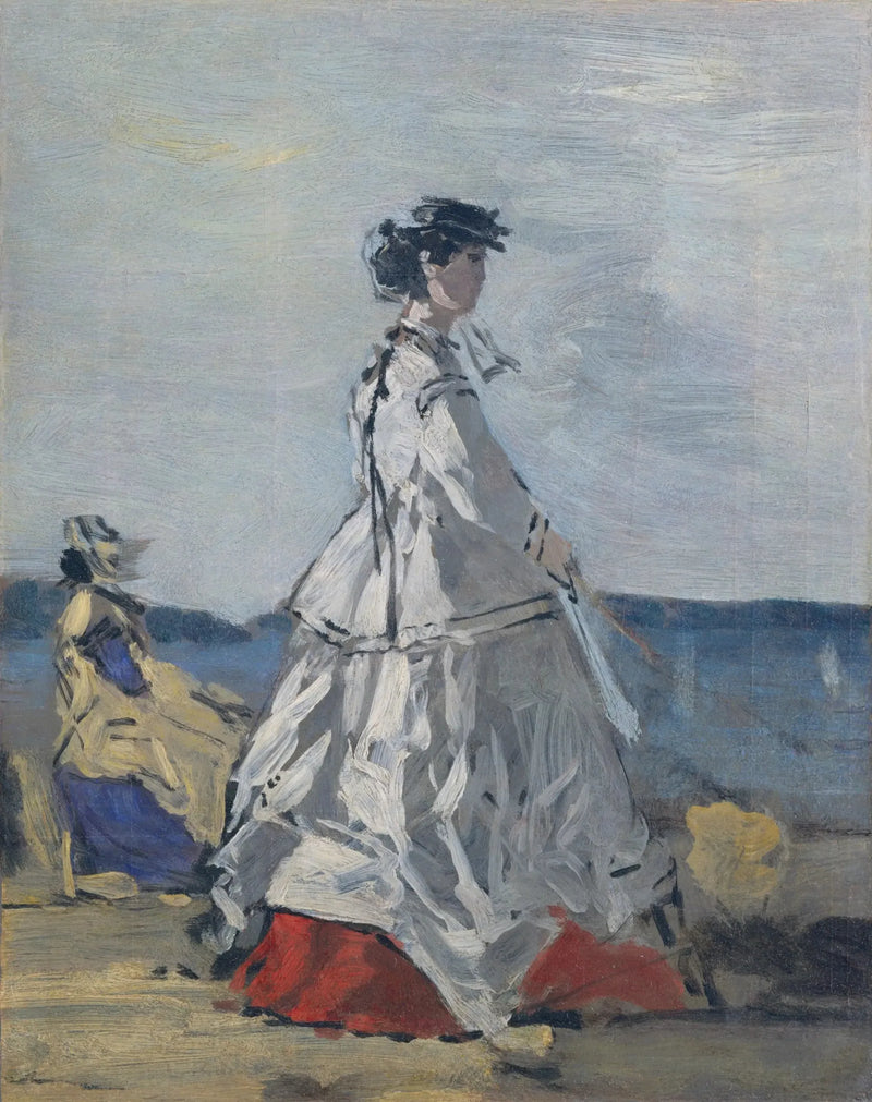 De prinses Pauline van Metternich op het strand - Eugène Boudin