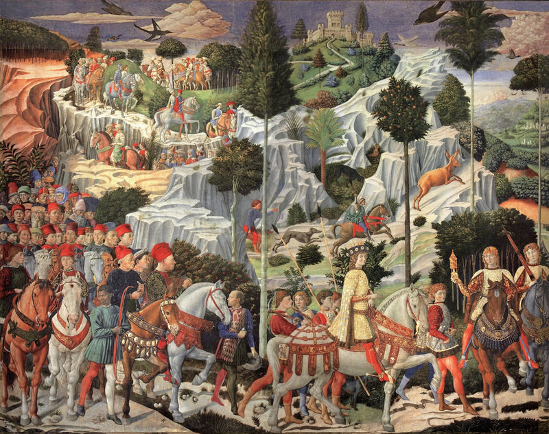 De processie van de jonge koning - Benozzo Gozzoli