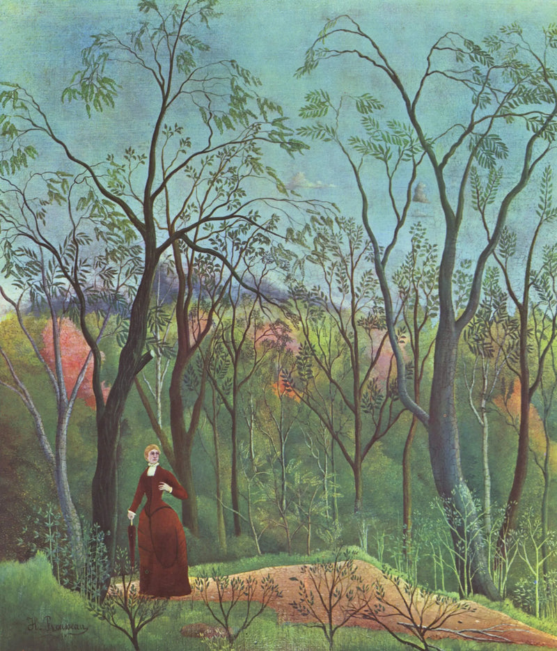 De wandeling in het bos - Henri Rousseau