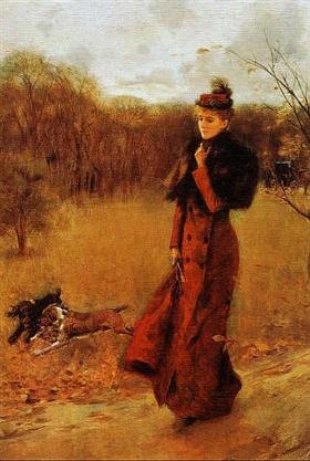 De wandeling in het park - Giovanni Boldini
