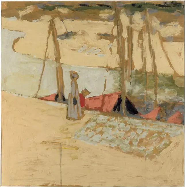De promenade in de haven - Édouard Vuillard