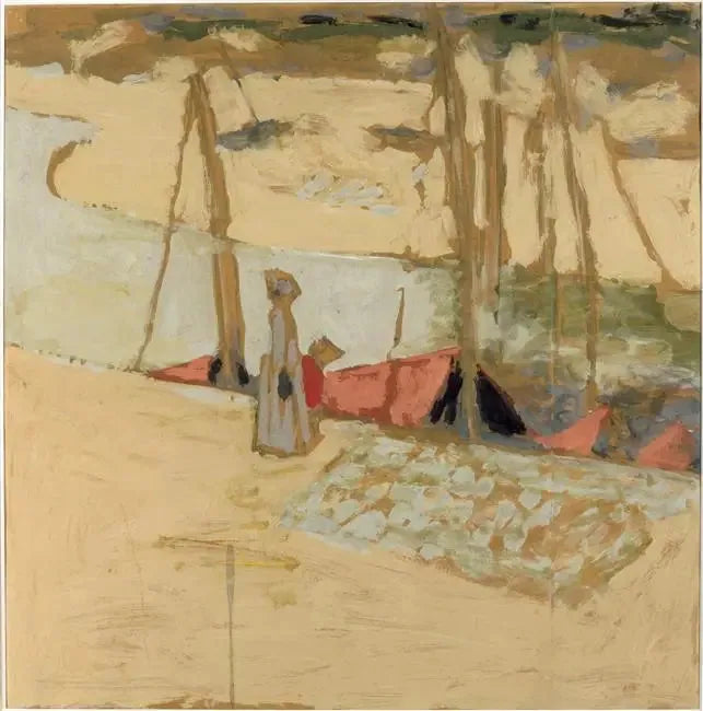 De promenade in de haven - Édouard Vuillard