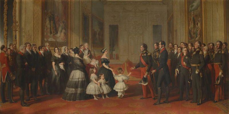 De ontvangst van Louis-Philippe, koning der Fransen, in Windsor Castle, op 8 oktober 1844 - Franz Xaver Winterhalter

Source:
La réception de Louis-Philippe, roi des Français, au château de Windsor, le 8 octobre 1844 - Franz Xaver Winterhalter