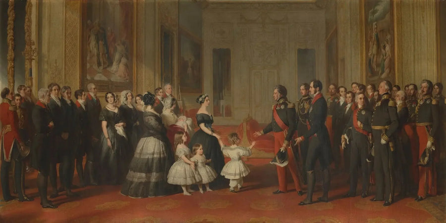 De ontvangst van Louis-Philippe, koning der Fransen, in Windsor Castle, op 8 oktober 1844 - Franz Xaver Winterhalter

Source:
La réception de Louis-Philippe, roi des Français, au château de Windsor, le 8 octobre 1844 - Franz Xaver Winterhalter