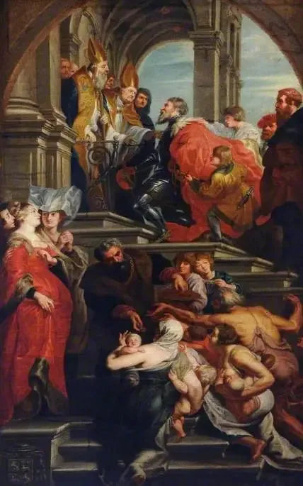 De ontvangst van Sint-Bavo, de patroonheilige van Gent - Peter Paul Rubens