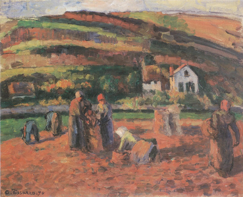 De Oogst van de Aardappelen - Camille Pissarro