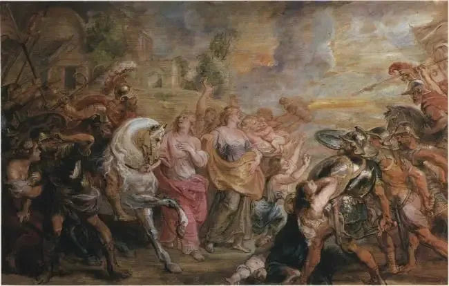 De verzoening van de Romeinen en de Sabijnen, 1639-1640 - Peter Paul Rubens