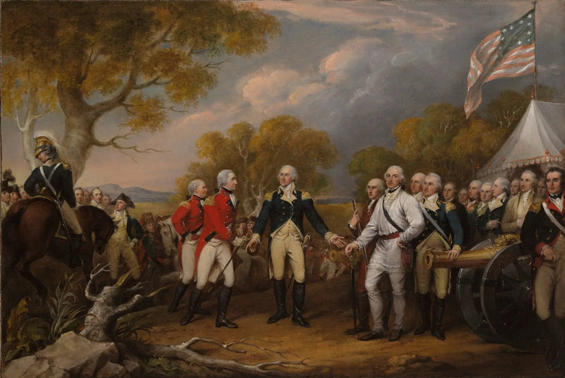 De overgave van generaal Burgoyne bij Saratoga, op 16 oktober 1777 - John Trumbull

Source:
La reddition du général Burgoyne à Saratoga, le 16 octobre 1777 - John Trumbull