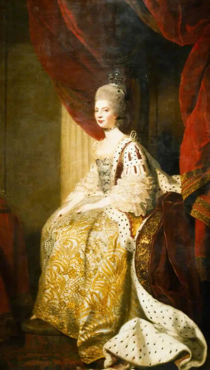 De koningin Charlotte (1744–1818) - Joshua Reynolds

Source:
La reine Charlotte (1744–1818) - Joshua Reynolds