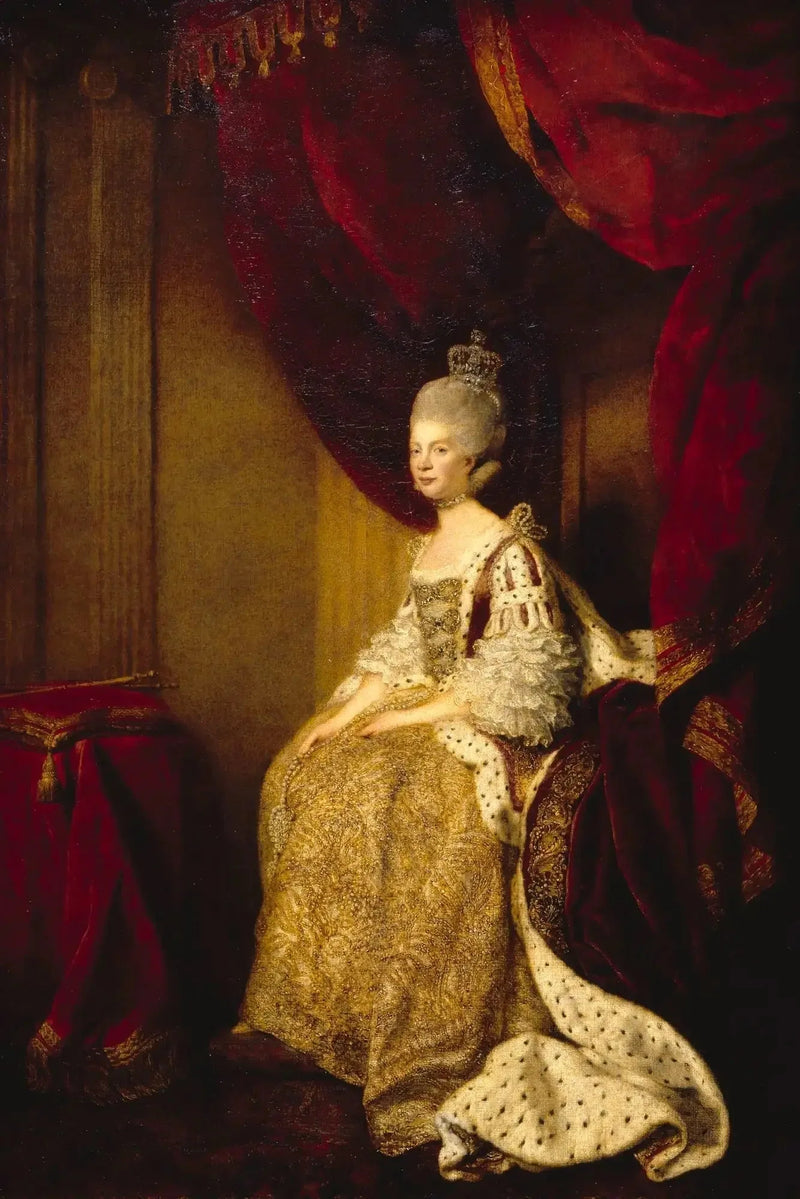 De koningin Charlotte (1744–1818) - Joshua Reynolds

Source:
La reine Charlotte (1744–1818) - Joshua Reynolds