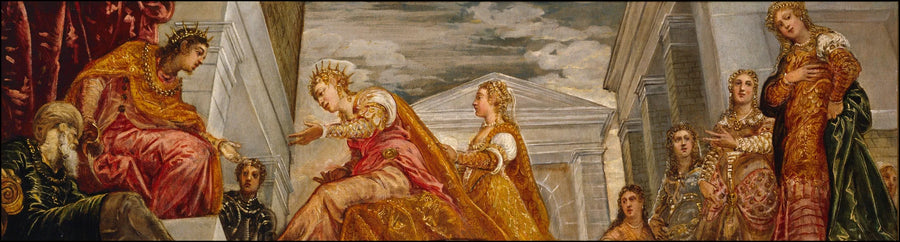 De koningin van Sheba en Salomo - Jacopo Tintoretto