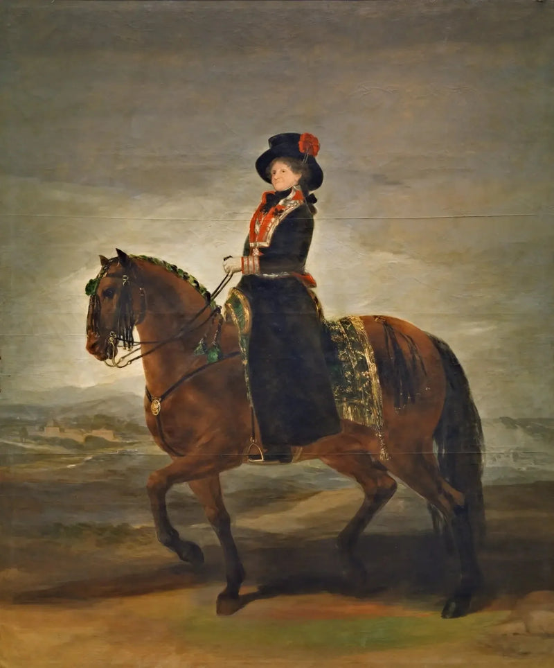 Koningin María Luisa te paard - Francisco de Goya