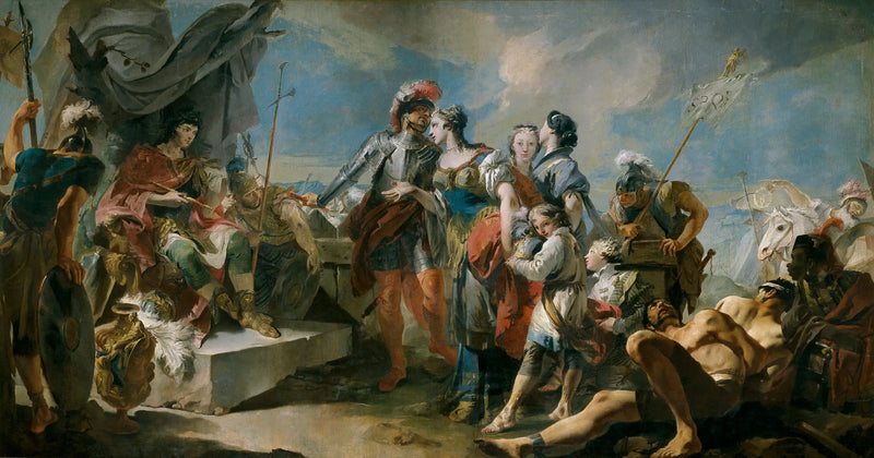 De koningin Zenobia voor keizer Aurelianus - Giovanni Battista Tiepolo