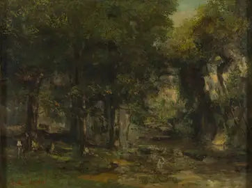 De afgifte van de herten bij de Plaisir-Fontaine beek - Gustave Courbet