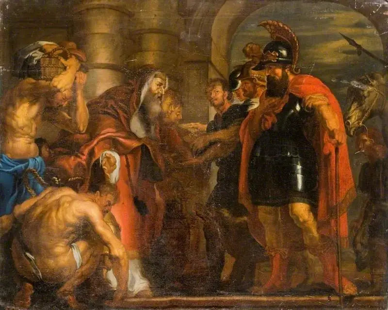 De ontmoeting van Abraham en Melchisédek - Peter Paul Rubens