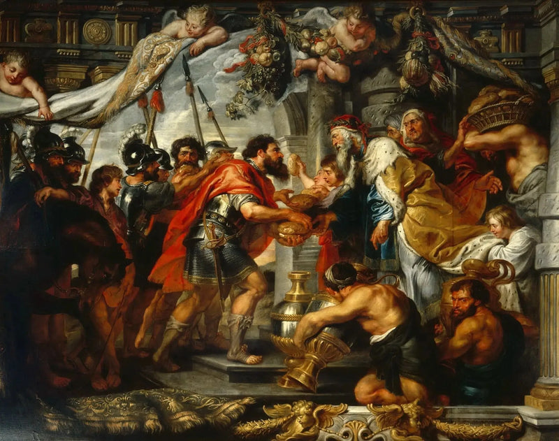 De ontmoeting van Abraham en Melchisedek - Peter Paul Rubens