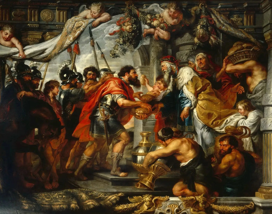 De ontmoeting van Abraham en Melchisedek - Peter Paul Rubens