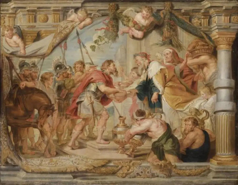 De ontmoeting van Abraham en Melchisedek - Peter Paul Rubens